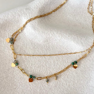 Zali Multi Layer Charm Necklace