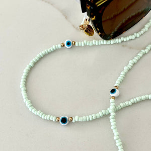 Evil Eye Sunglass Chain Mint