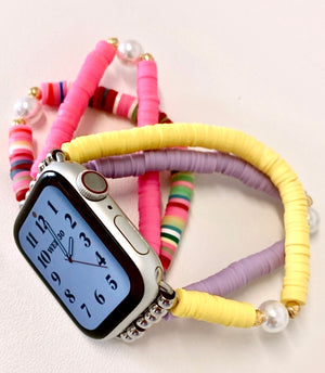 Tutti Fruity Smart Watch Band - Lemon, Lilac & Fuchsia