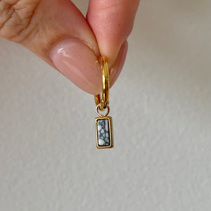 Sienna Huggies - Howlite Stone