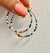 Seline Hoop - Navy with Bronze Hues