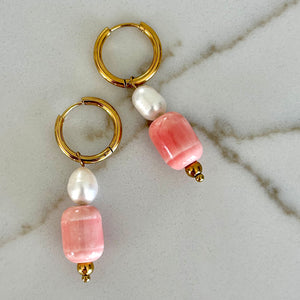 Logan earring, peach