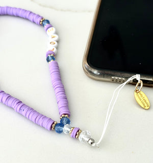 LOVE Phone Charm - Lilac