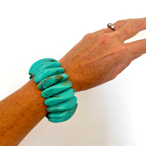 Statement Resin Bangle - Turquoise