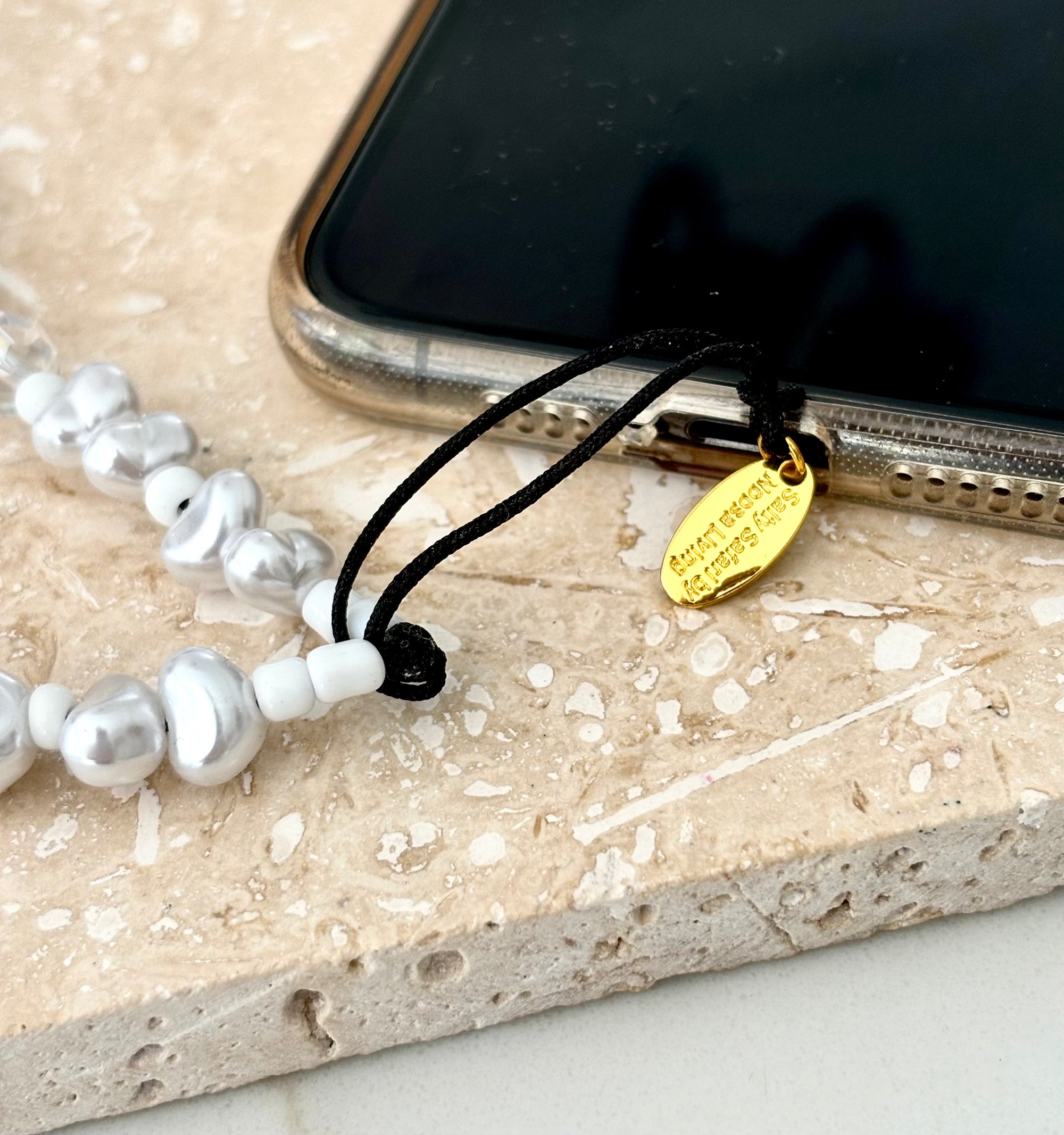 Pearl Drops Phone Charm