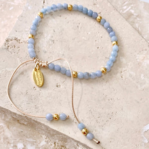 Riviera Bracelet - Sky Blue and Gold