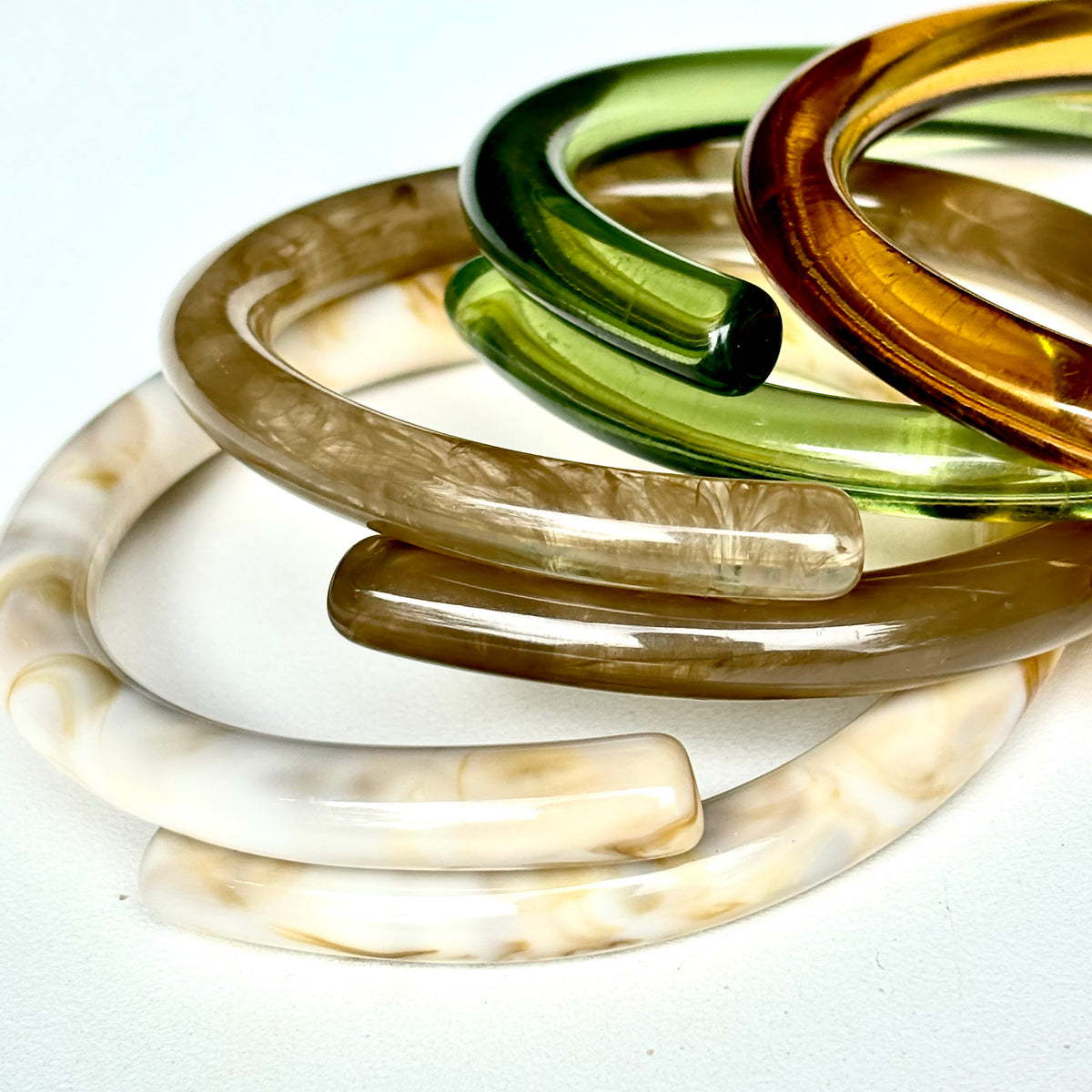 Wrapped Resin Bangle - Taupe