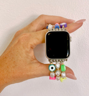 Tutti Fruity Smart Watch Band - Mixed Pearls