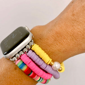 Tutti Fruity Smart Watch Band - Lemon, Lilac & Fuchsia