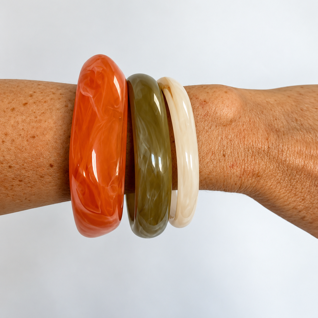 Tangerine Hues- Bangle Set