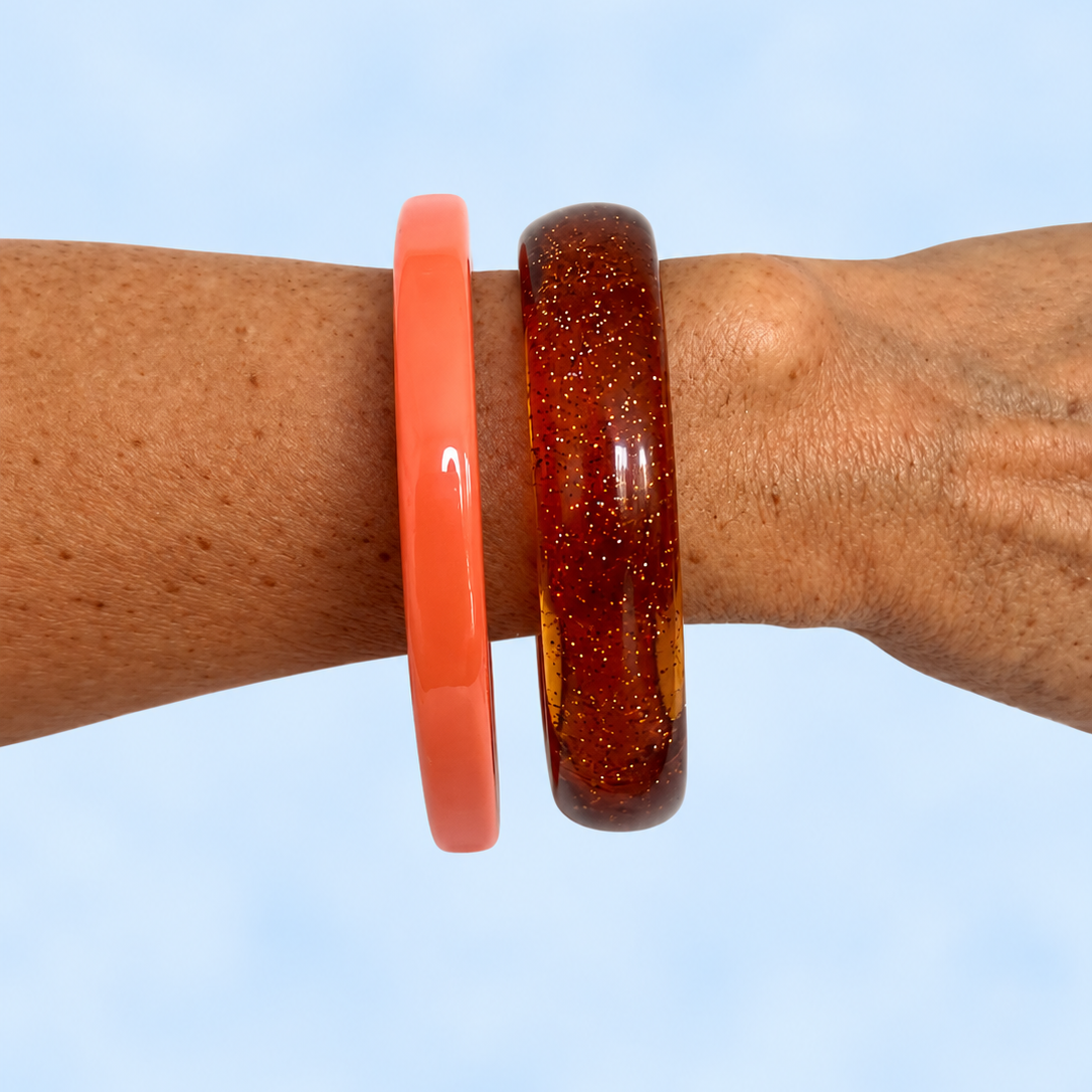 Amber sparkle Bangle Set