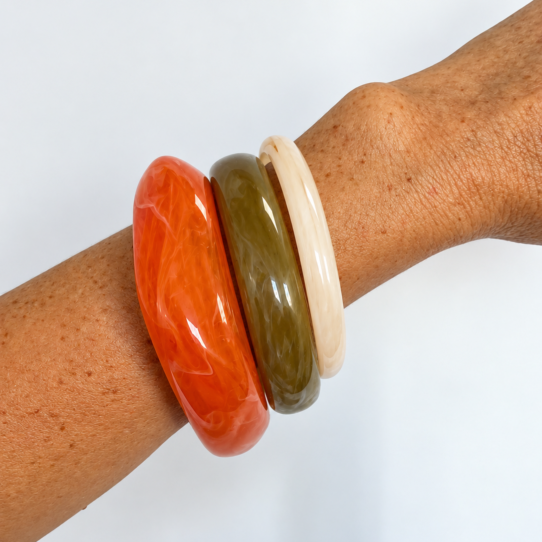Tangerine Hues- Bangle Set
