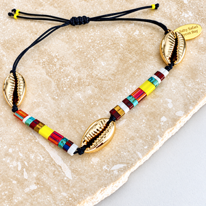 Cochella Shell Bracelet - Charcoal
