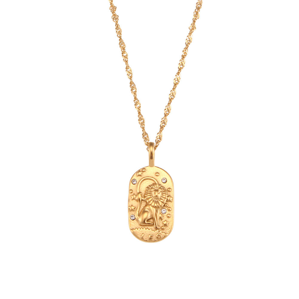 Zodiac Necklace Ancient Symbol - Leo