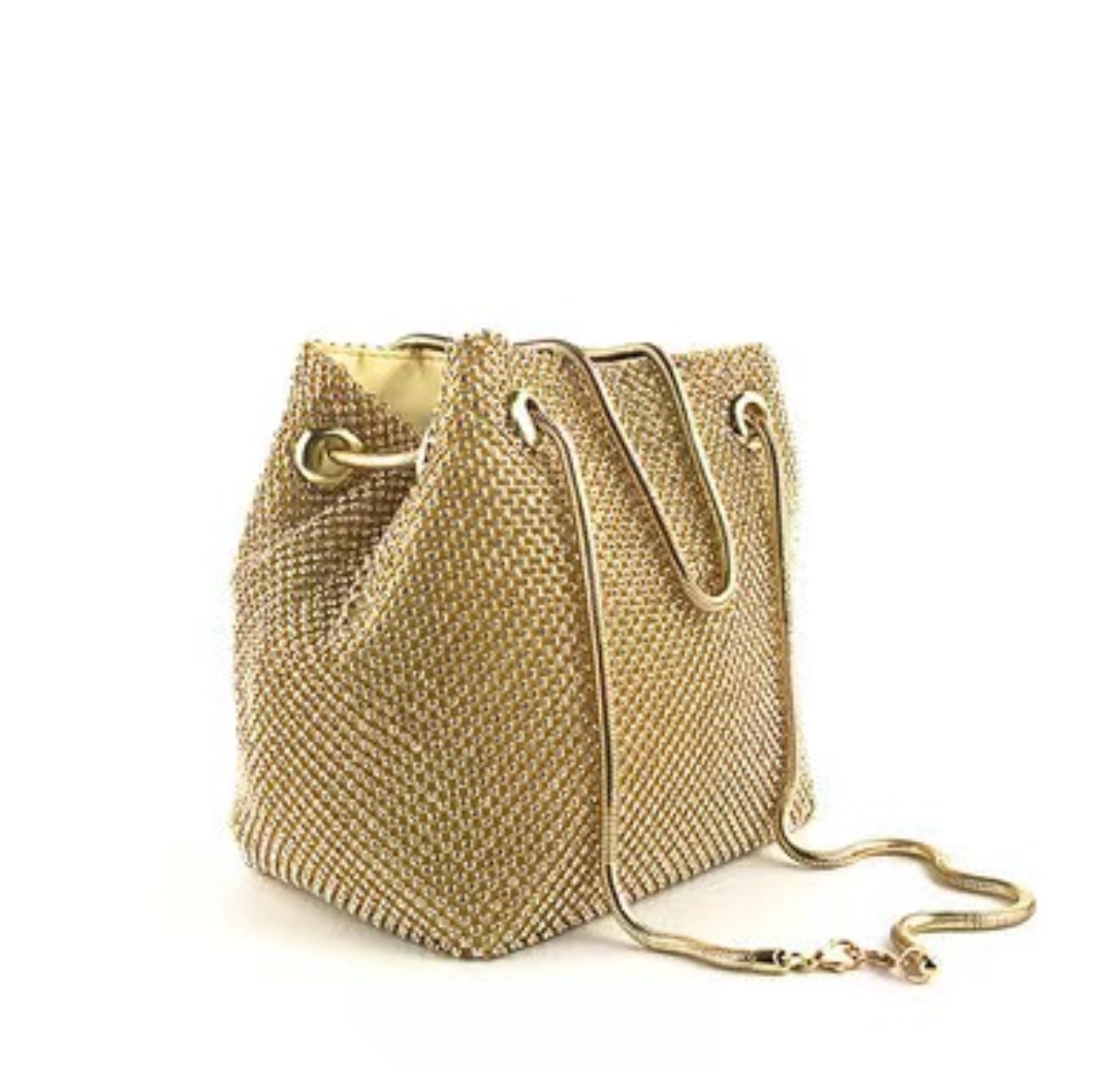Mesh Cross Body, gold