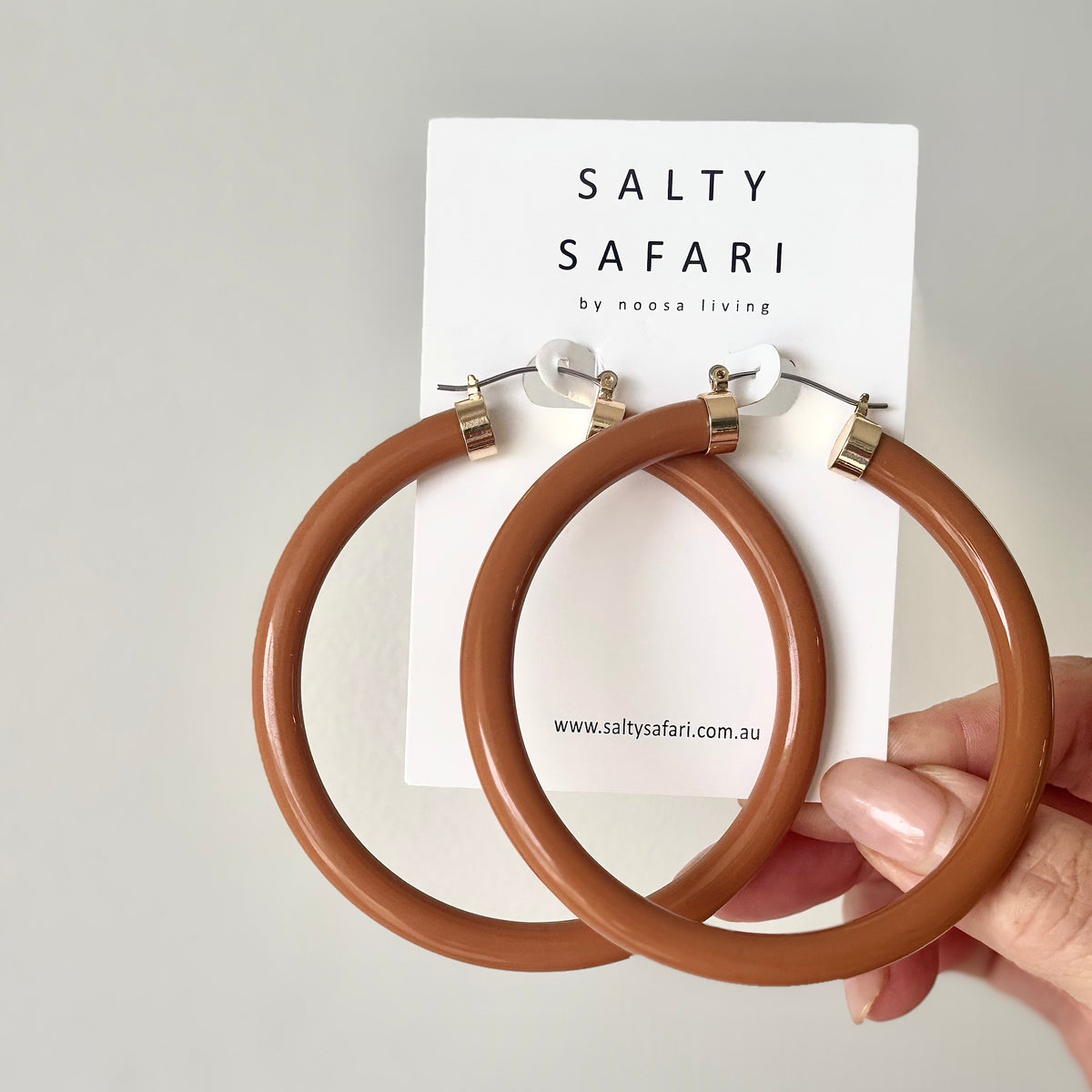 70's Resin Hoops - Honey