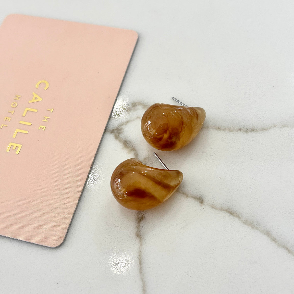 Tortoise shell Resin Tear Drops