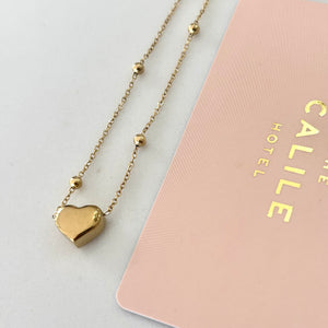 Single Heart Bracelet 18k Gold