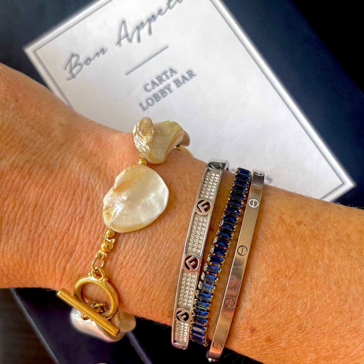 Kristy Tennis Bracelet Navy