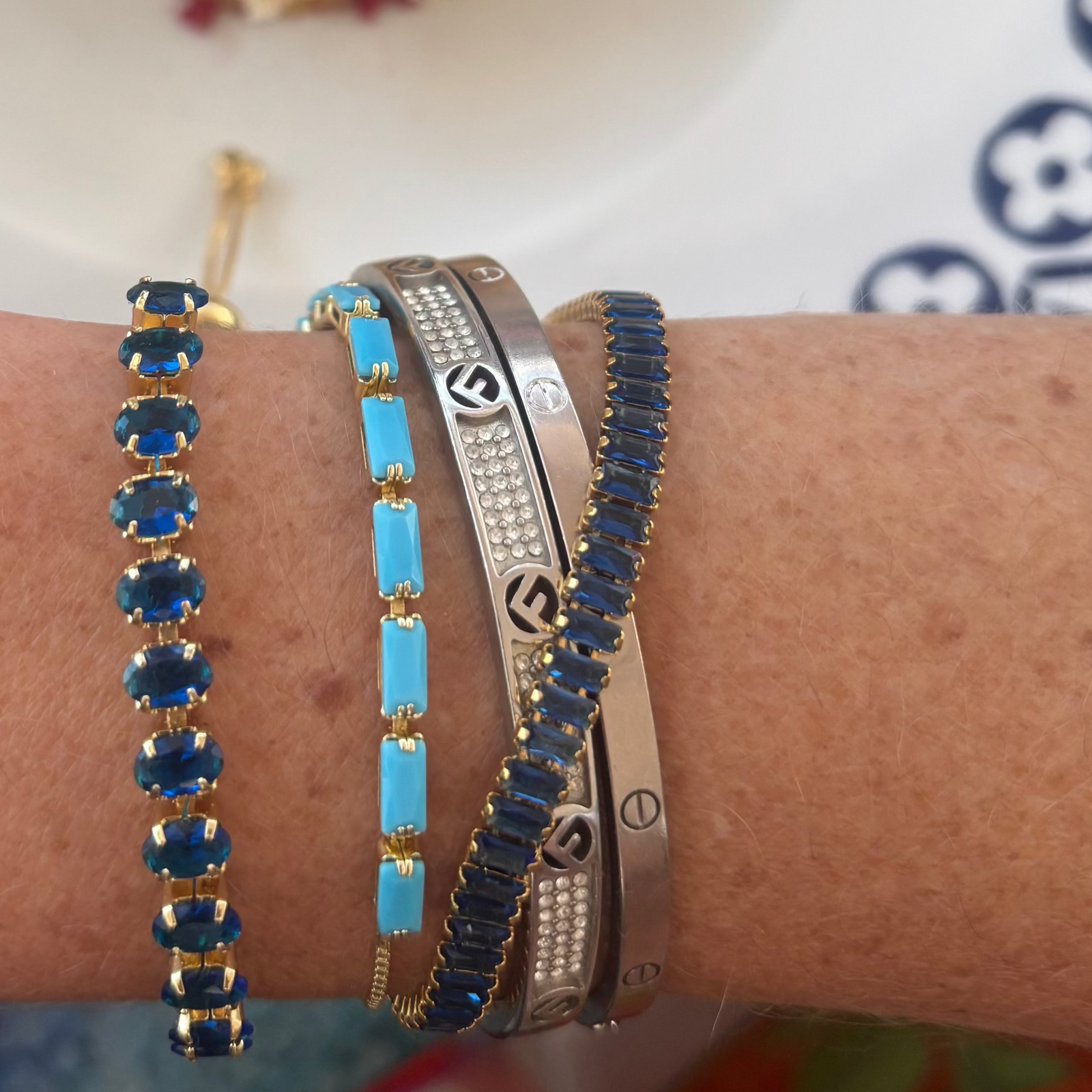 Mila Tennis Bracelet Ocean