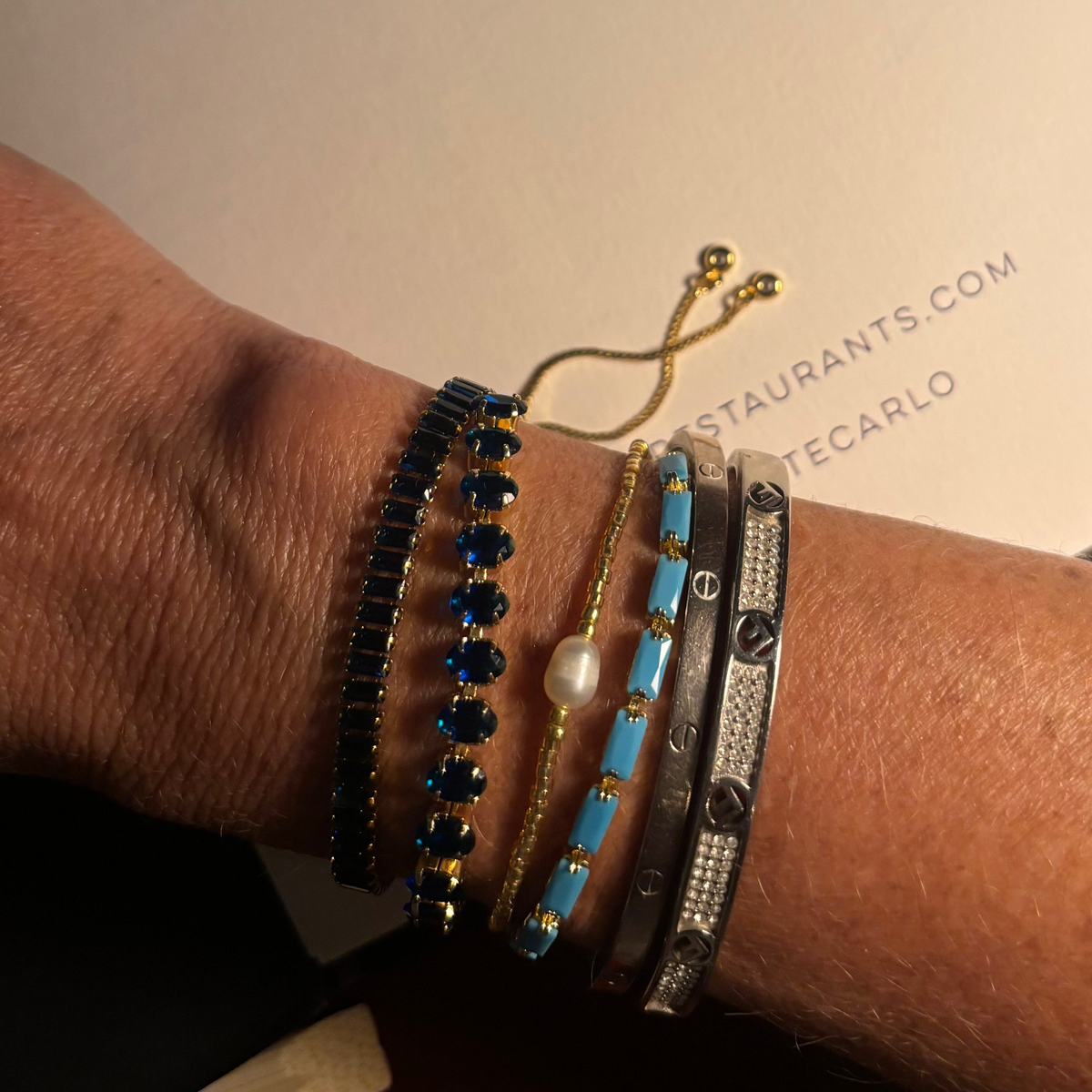 Kristy Tennis Bracelet Navy