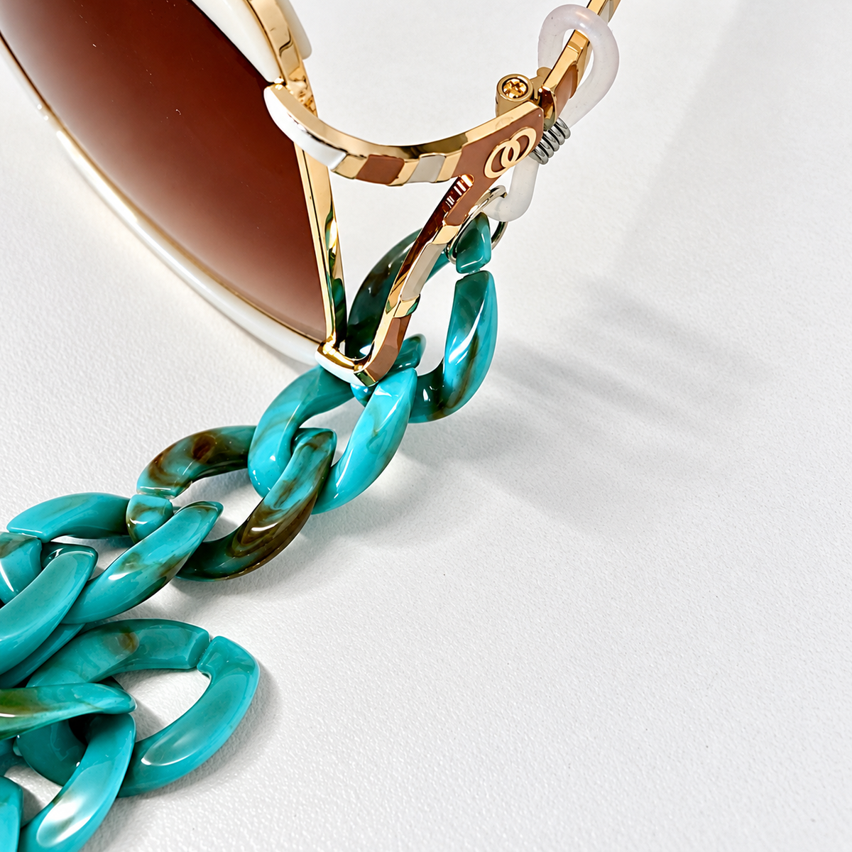 Turquoise Tortoise Shell - Sunglass chain