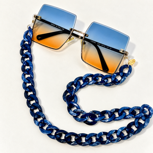 Navy Tortoise Shell - Sunglass chain