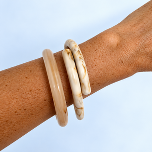 Espresso & Cream Bangle Set