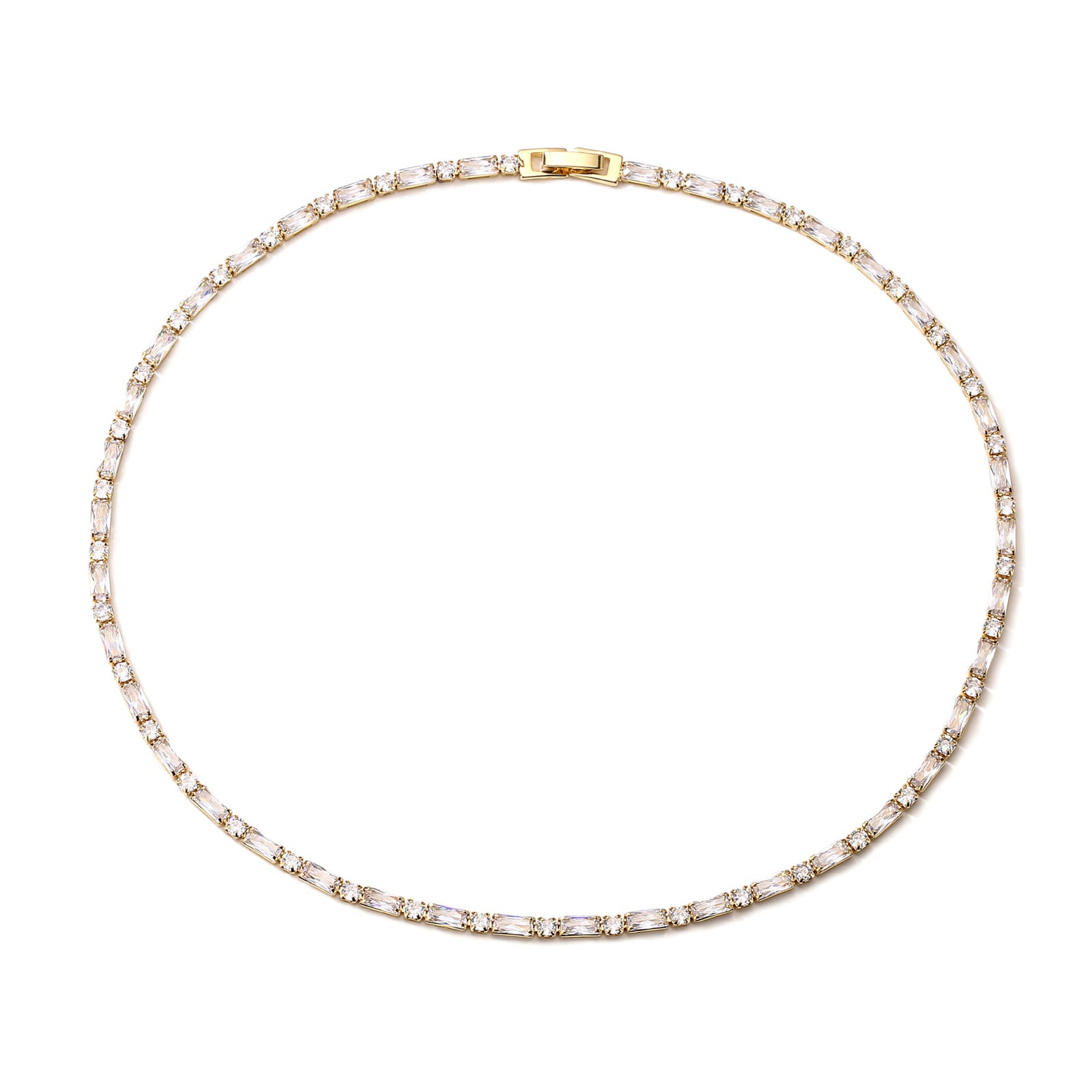 Zalia Tennis Necklace Gold