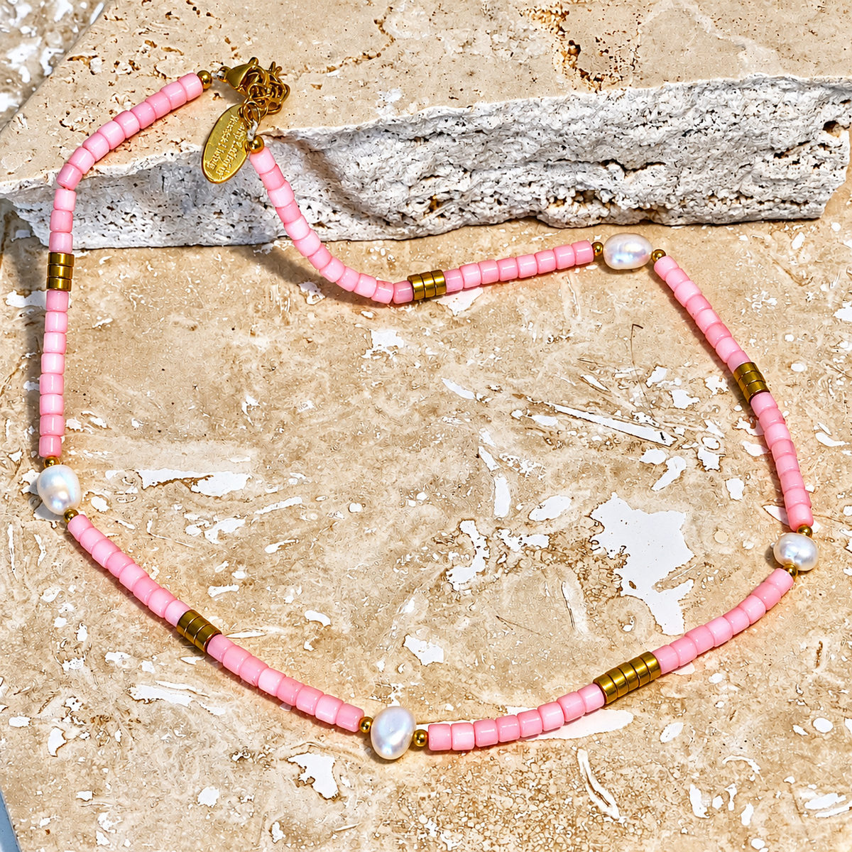 Pink Bohemian Choker