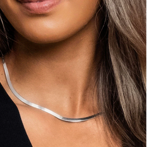 Lucy Silver Snake Chain Necklace