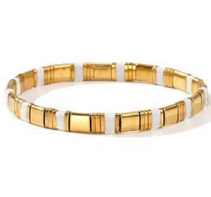 Ibiza Bracelet Cleopatra White & Gold