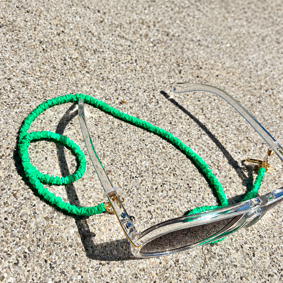 La Med Glasses Chain Apple Green