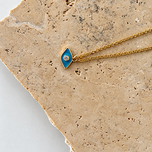 Delicate Evil Eye Necklace Turquoise