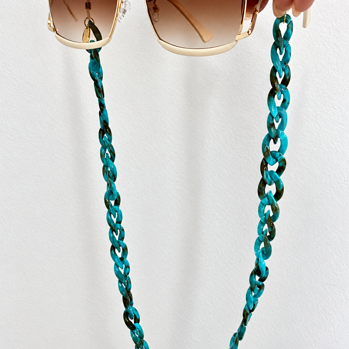 Turquoise Tortoise Shell - Sunglass chain