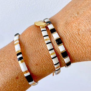 Ibiza bracelet - Block Black & White