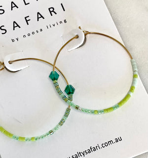 Zara Hoops - Mixed Apple Green