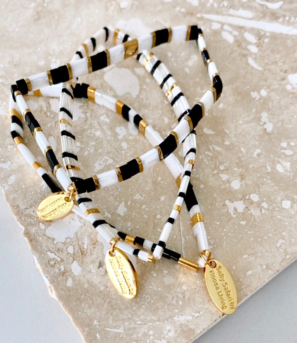 Ibiza bracelet - Block Black & White