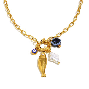 Sicilian Shores charm necklace - Protection Charm