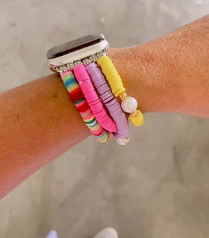 Tutti Fruity Smart Watch Band - Lemon, Lilac & Fuchsia