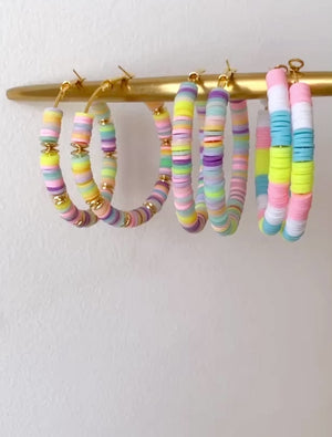 Barcelona Hoops - Sorbet & Sky Blue