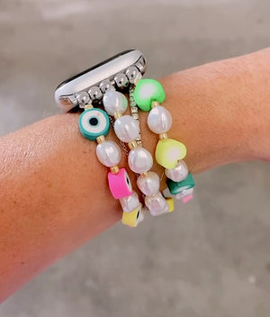 Tutti Fruity Smart Watch Band - Mixed Pearls