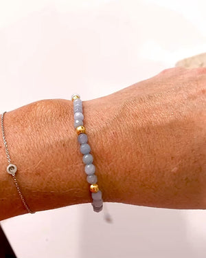 Riviera Bracelet - Sky Blue and Gold