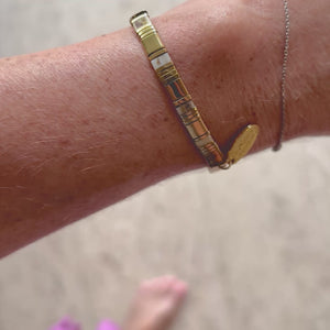 Ibiza Bracelet - Cleopatra Gold & Latte Stone