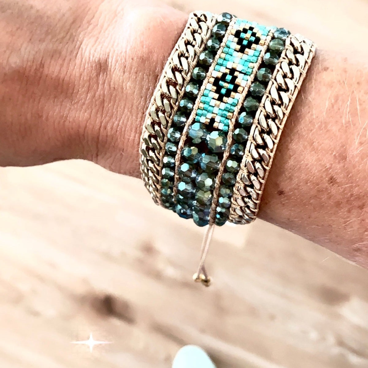 Ibiza Cuff Olive bracelet