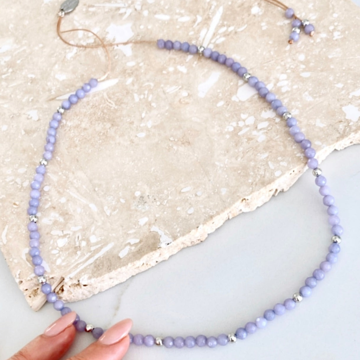 Riviera Necklace - Lilac Silver