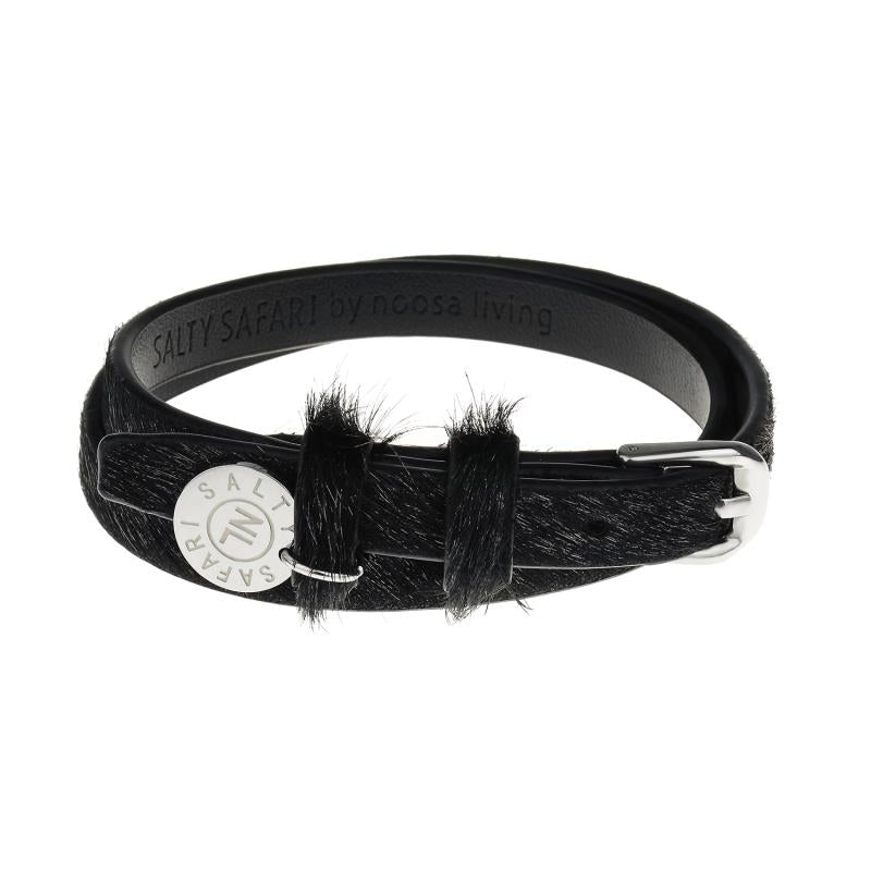 Black Leather Wrap Bracelet