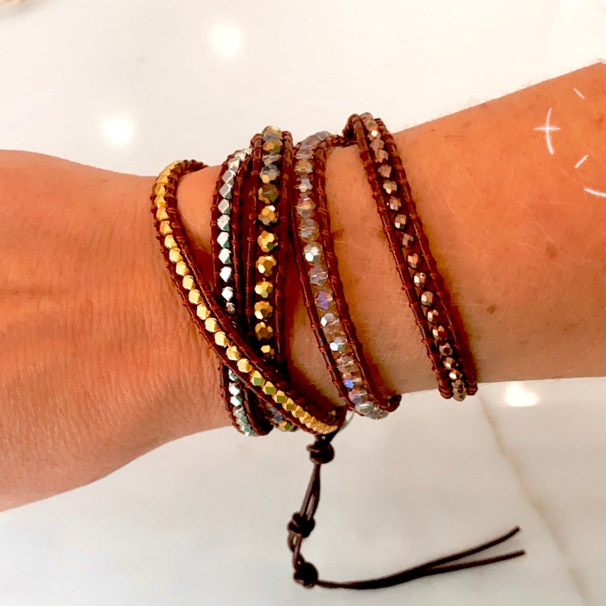 Delicate Wrap Bracelet Golden Hour