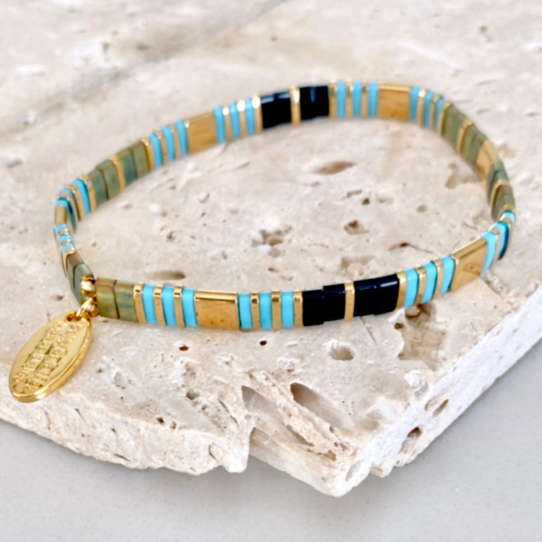 Ibiza Bracelet - Vibrant Turquoise & Rich Bronze