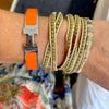 Delicate Five Wrap Bracelet, Khaki